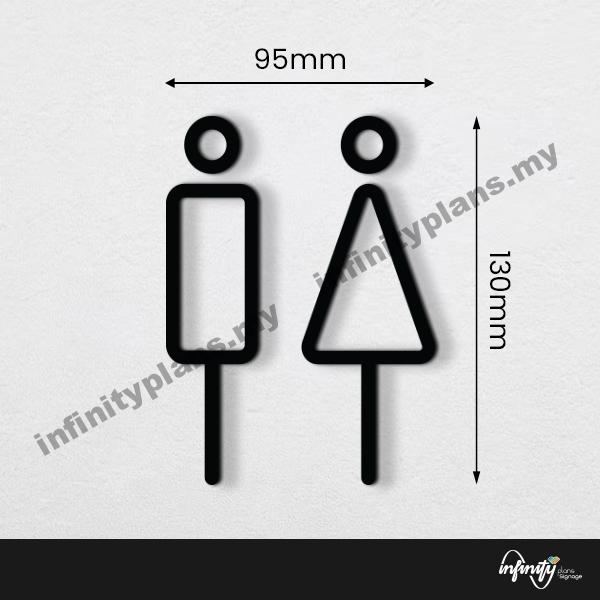 Toilet Signage/ Wifi Sign/ Door Sign/ Papan Tandas - Acrylic - Image 42
