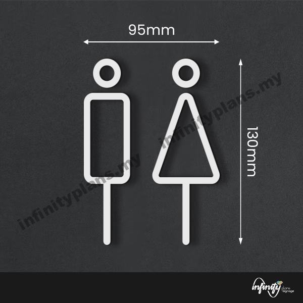 Toilet Signage/ Wifi Sign/ Door Sign/ Papan Tandas - Acrylic - Image 22